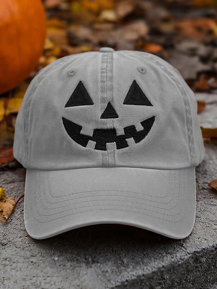 Unisex halloween pumpa ansikte basebollkeps, avslappnad justerbar jack-o-lantern hatt för fester, festivaler och utomhuskläder 2025 - $14.99 –P9