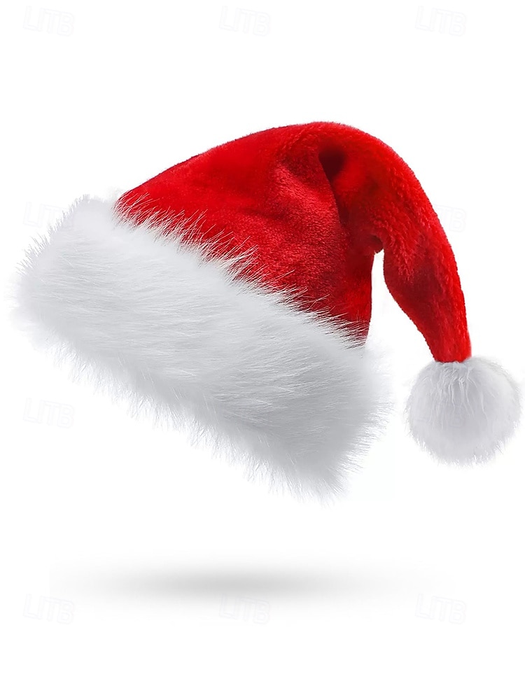 Bonnet de Noël pour femme et enfant - en velours doux avec bordure en peluche, idéal pour les fêtes de fin d'année et les festivités familiales de 2025 ? $9.99 –P8