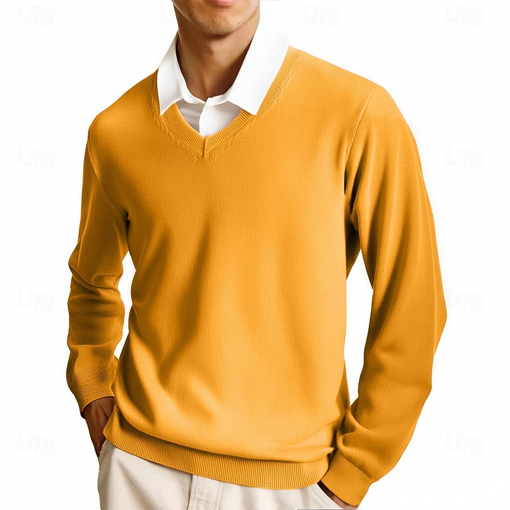 Per uomo Maglione Maglione casual Maglione a maglia A Coste Maglia Top Regolari Lavorato a maglia Semplice Scollo a V Moda Casual Vacanza Abbigliamento quotidiano Abbigliamento Autunno Inverno del 2026 a $11.49 –P6
