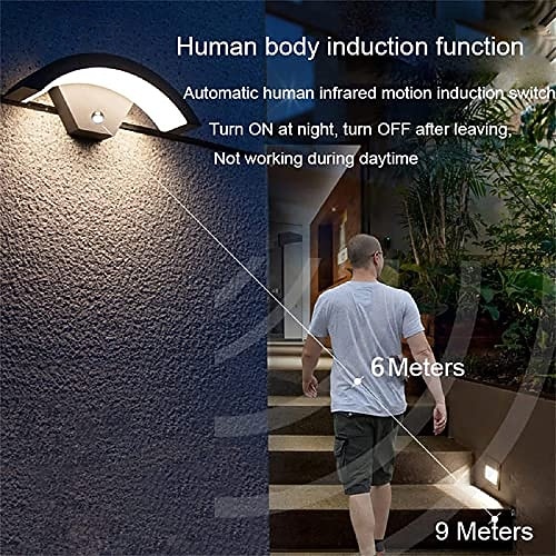 светодиодный уличный настенный светильник 24 Вт с датчиком движения ip65, водонепроницаемый, управление освещением, подходит для ванной комнаты, гаража, забора, палубы, двора, ac85-265v 2026 - $66.59 –P7