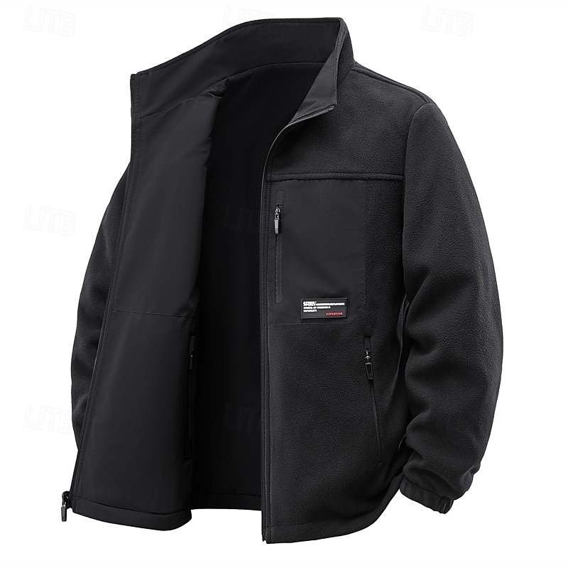 Hombre Chaqueta al aire libre Impermeable Chaqueta para senderismo Diario Senderismo Resistente al Viento A Prueba de Lluvia Bolsillo Otoño Invierno Plano Moda Clásico Escote Chino Regular Negro 2026 - $57.99 –P19