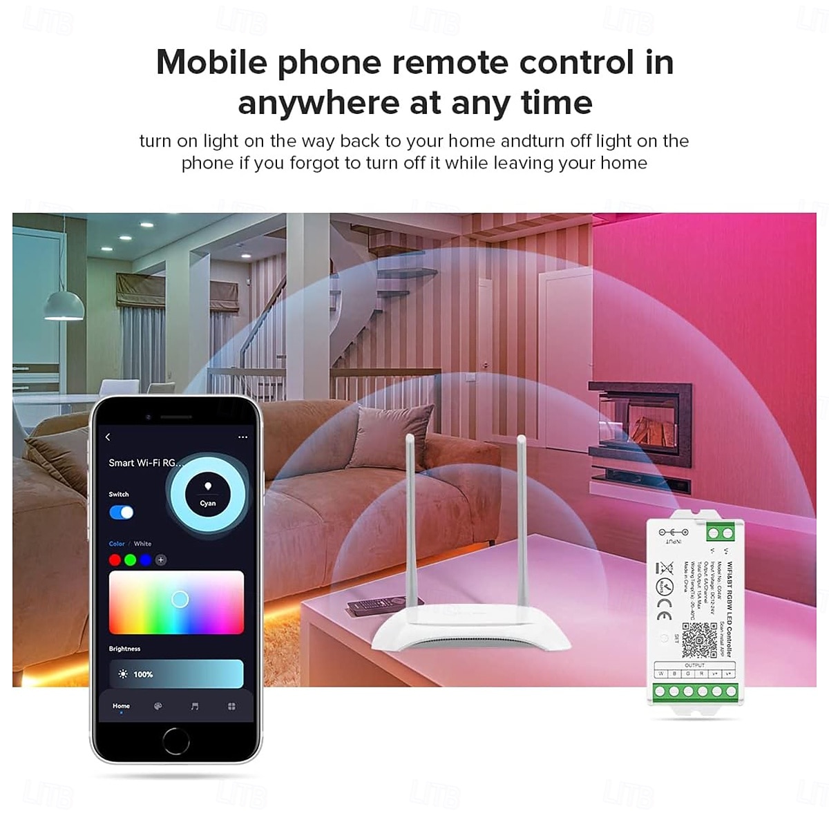 COB LED Strip RGBCCT Color Changing 16.4FT 840LED/m Flexible High Density Light  Optional RF 2.4GHz Wireless Remote Tuya Controller 4 Zones Group Control PWM RGBCCT 2025 - $48.99 –P9