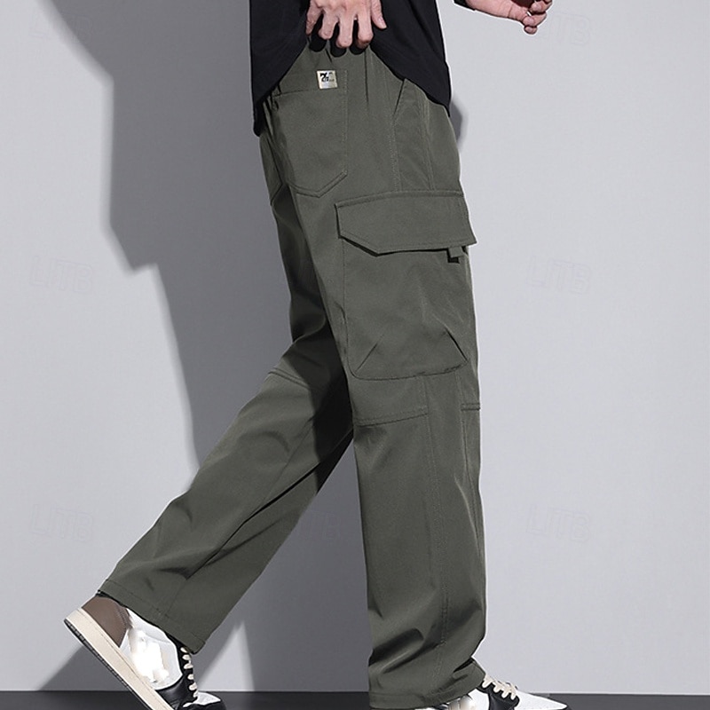 Per uomo Pantaloni Cargo Pantaloni Coulisse Elastico in vita Multi-tasche Semplice Indossabile All'aperto Quotidiano Campeggio & Escursionismo Moda Classico Nero Verde militare del 2025 a $17.99 –P7