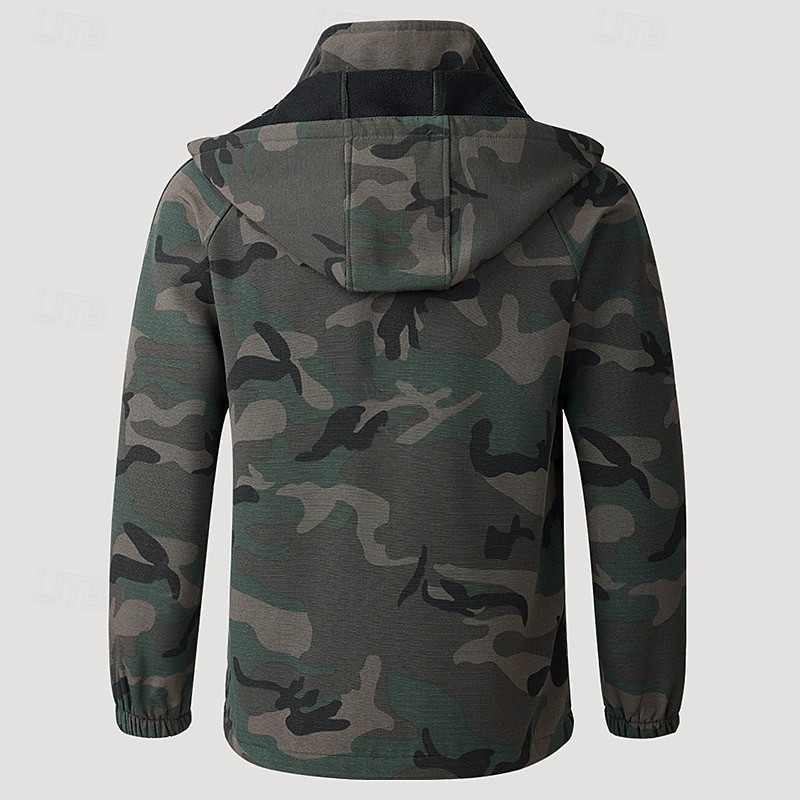 Per uomo Giacca da escursionismo Giacca in Pile Giacca imbottita Set termico Inverno All'aperto Mimetico Calore Termico Impermeabile Top Verde del 2025 a $66.99 –P15