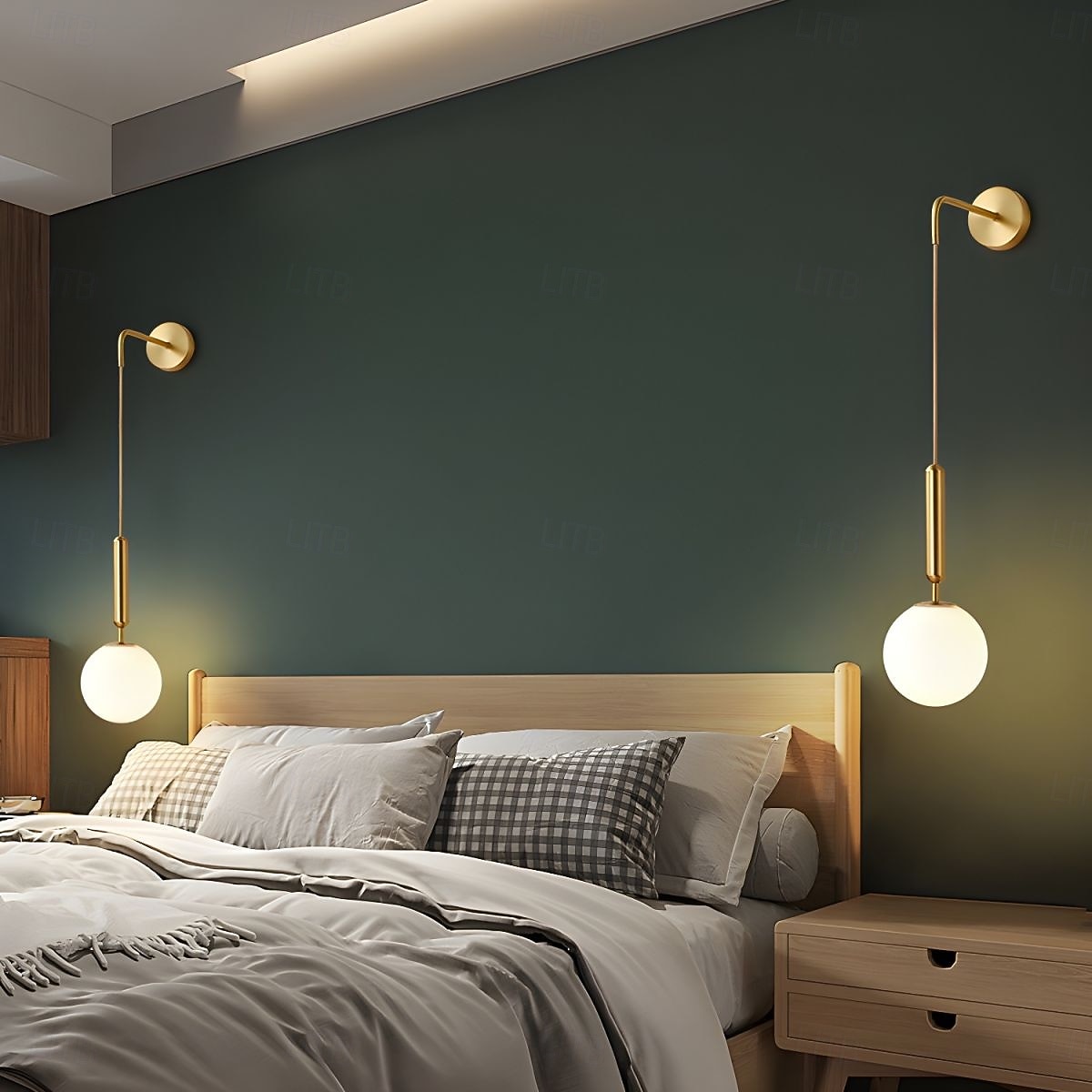 Aplice LED în stil nordic, aplice de perete pentru living, dormitor, aplice din aluminiu, becul 110-240v nu este inclus 2025 - $74.99 –P5