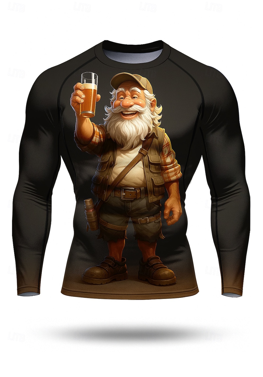 2025年 男性用 コンプレッション・シャツ ランニングTシャツ 3Dプリント 長袖 ベース層 カートゥン 速乾性 ビデオ圧縮 パワーフレックス 吸汗性 ジムトレーニング アクティブトレーニング 運動 スポーツウェア アクティブウェア ブラック コレクション – $14.99 –P1