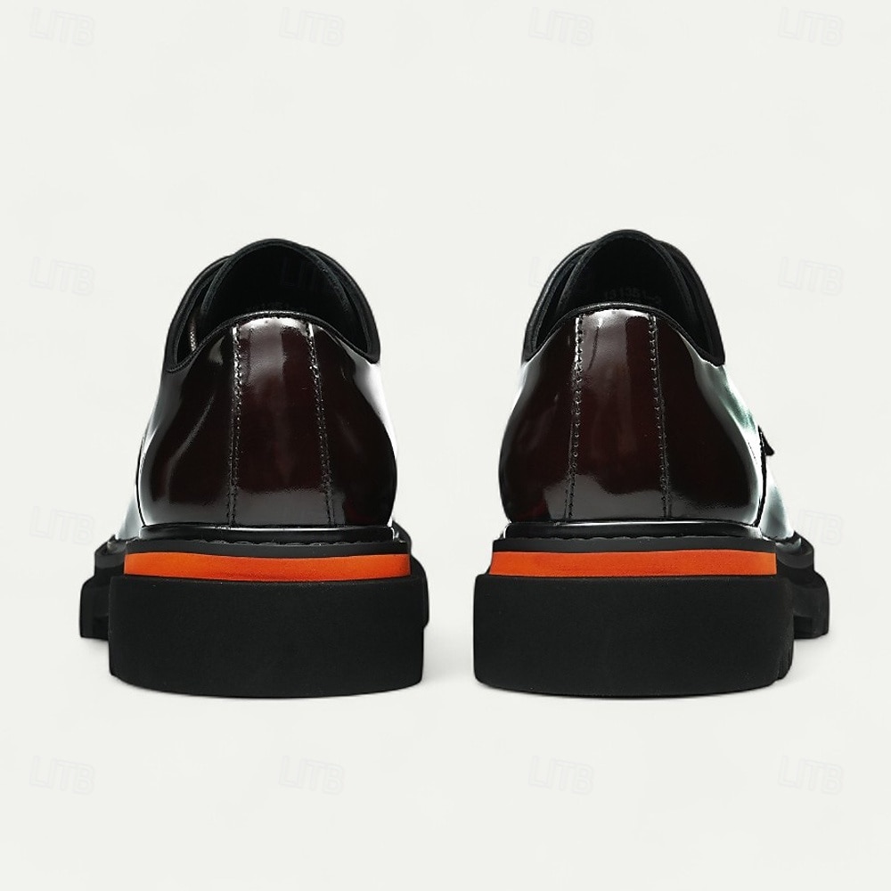 Men's Brown Genuine Leather Lace-Up Oxford Shoes – Classic Formal Dress Shoes for Business, Office and Evening Events 2026 - $119.99 –P6