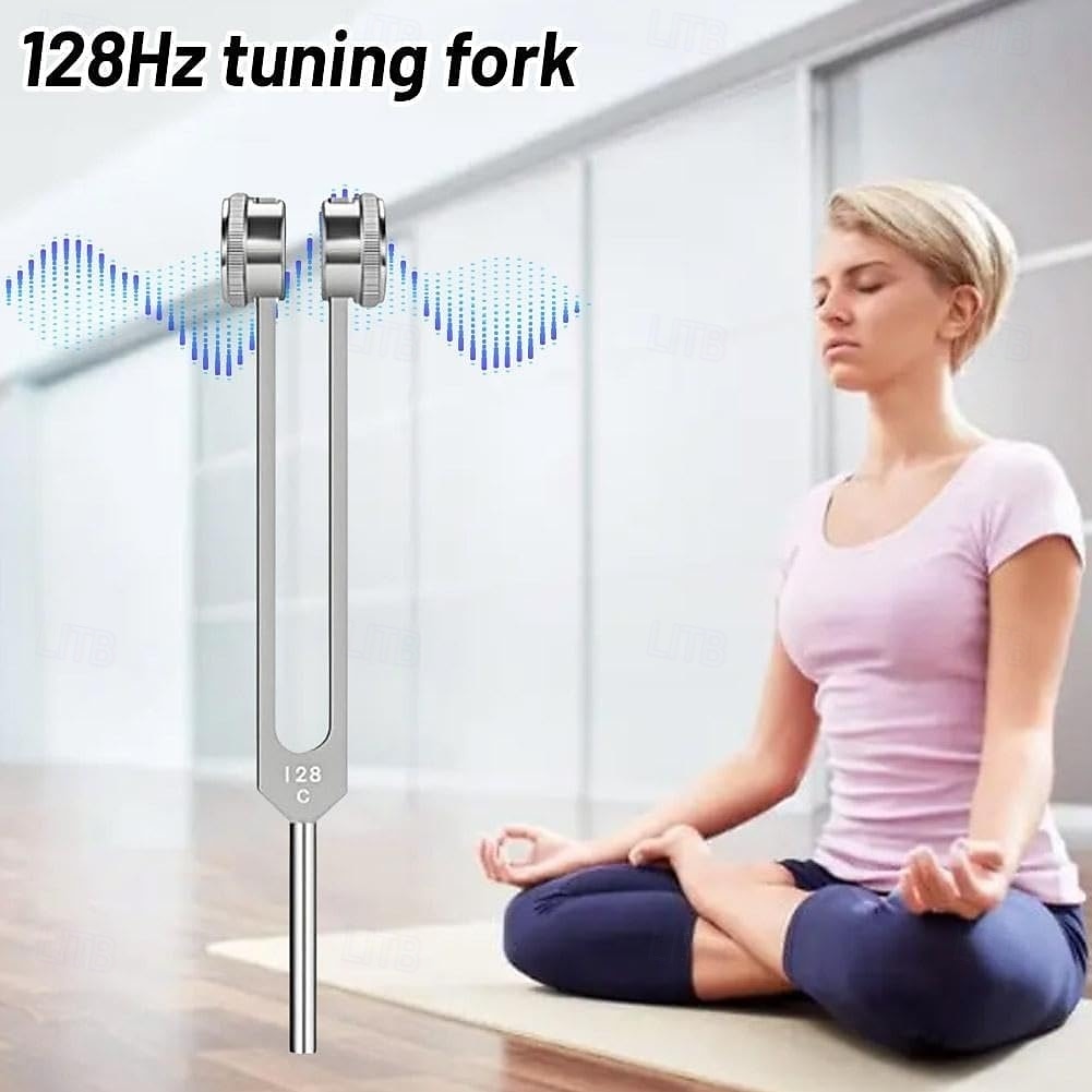 128 Hz The Healing Instrument, Aluminum Alloy Sensory Tuning Fork Set with Silicone Hammer, Cleaning Cloth & Storage Bag, Sound Therapy Yoga and Meditation Accessories 2026 - $16.99 –P4