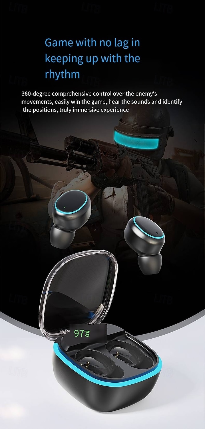 X1 True Wireless Headphones TWS Earbuds In Ear Bluetooth 5.3 Sports for Apple Samsung Huawei Xiaomi MI Gym Workout Outdoor Trekking Office Business Valentine's Day Gift 2026 - $19.99 –P5