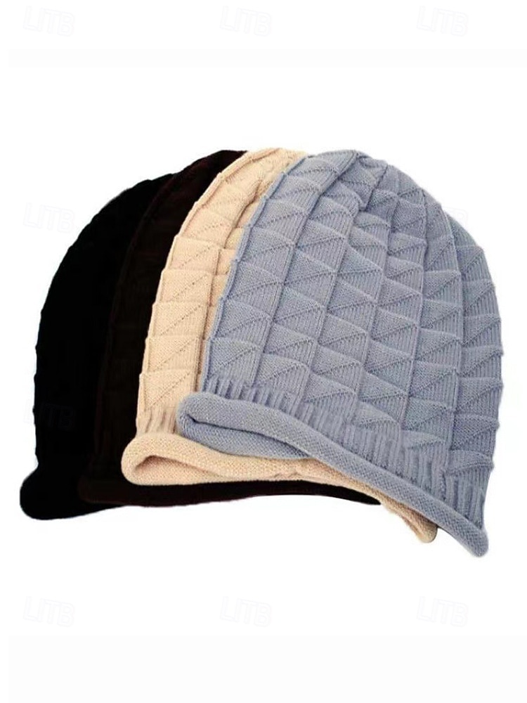 berretto lavorato a maglia da donna – cappello caldo e morbido per l'inverno, berretto casual elasticizzato per viaggi all'aperto e uso quotidiano del 2025 a $9.99 –P8