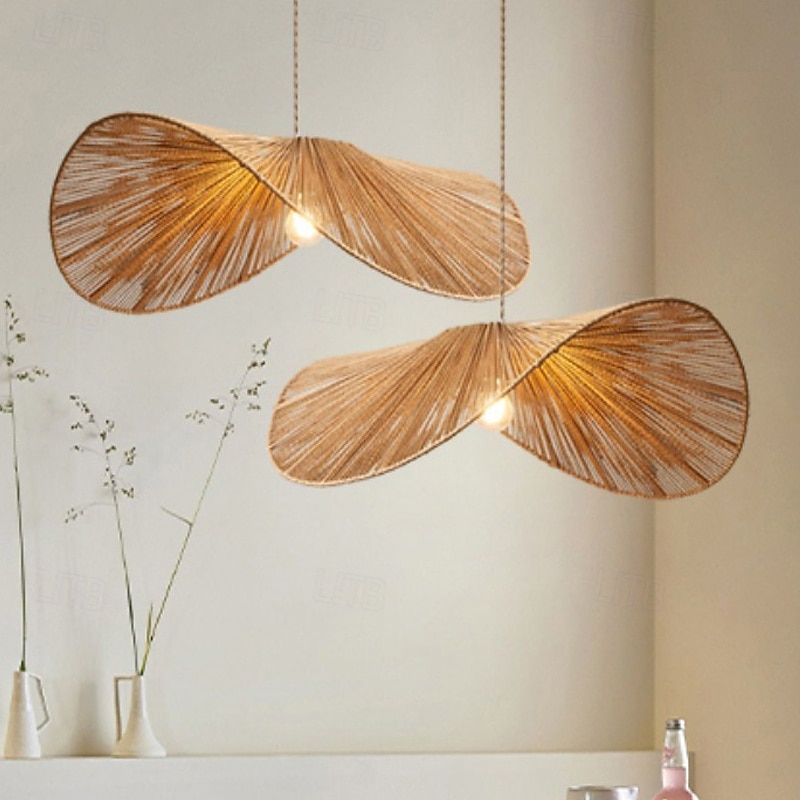 Pendant Lamp, Retro Industrial Style, for Restaurant, Bedroom, Woven Rope Art Lamp, Field Base, Ceiling Decoration, Ceiling Fixture 2025 - $349.99 –P1