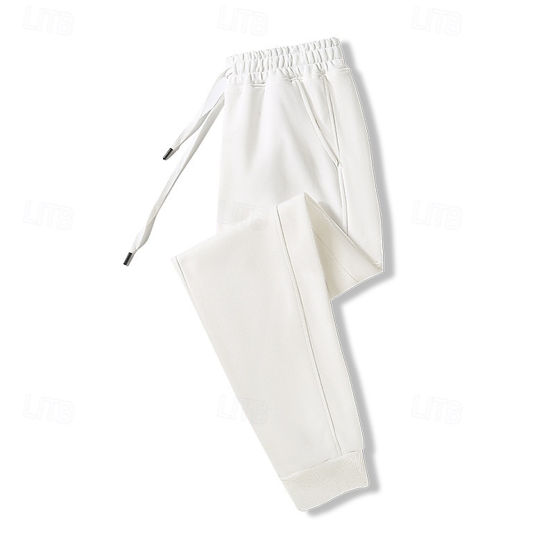 Per uomo Pantaloni da tuta Joggers Pantaloni Coulisse Tasca Elastico in vita Semplice Comodità Sport all'Aperto Quotidiano Moda Casual Nero Bianco Micro-elastico del 2026 a $20.99 –P3