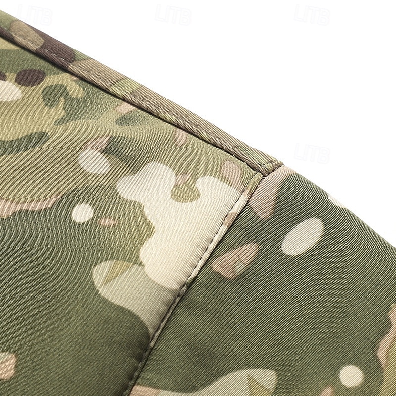 Herr Utomhusjacka Softshelljacka Vandringsjacka Semester Dagligen Vindtät Vattenfast Ficka Höst Vinter Kamuflasje Mode Klassisk Huva Normal Mörkgrå Svart Ljusgrön Blå Mörkgrön Jacka 2026 - $47.99 –P8