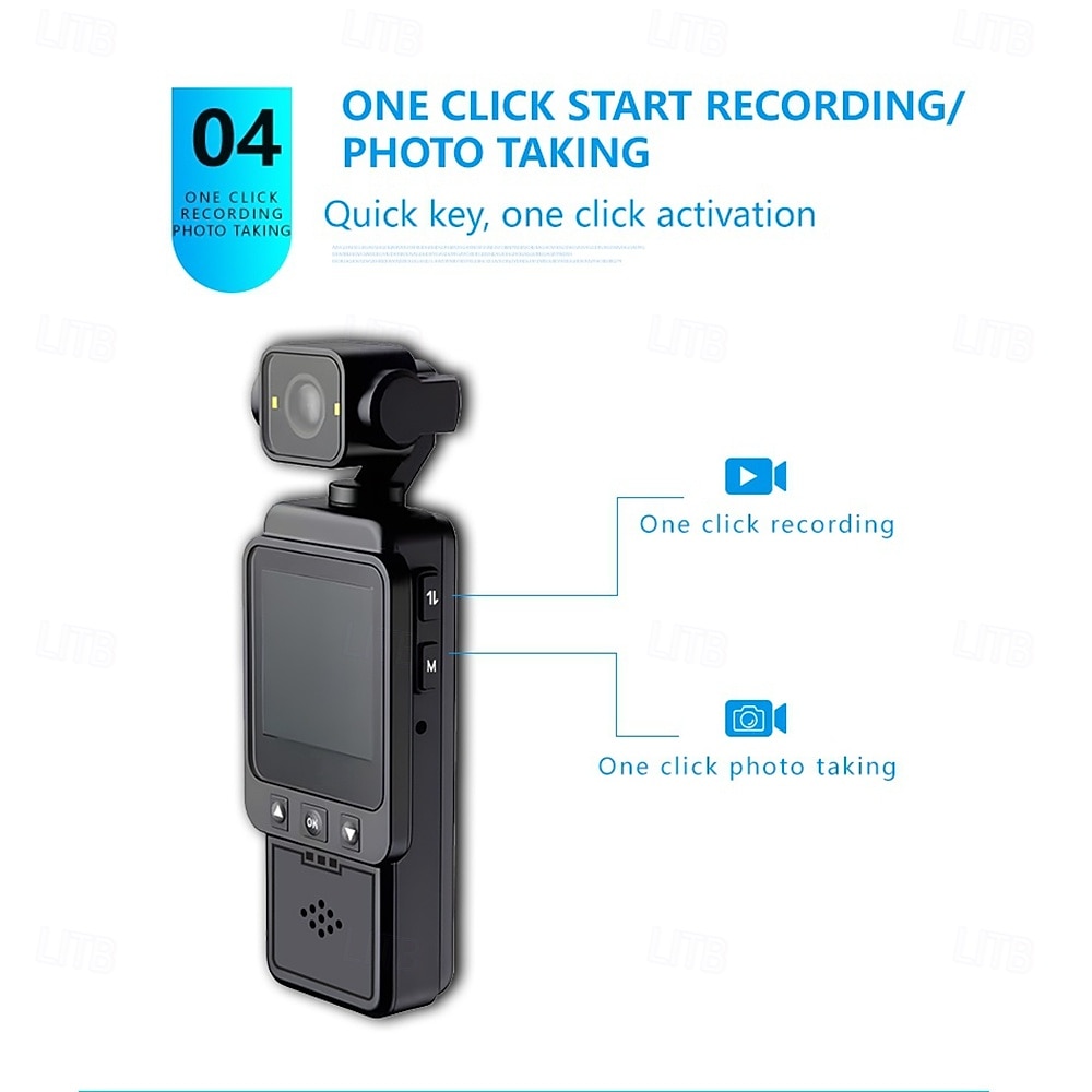 DV-01 Action Camera Portable Recording Image and Video Function Mini WIFI Control 1.6 inch 48MP 1080p 128 GB Street 2025 - $42.99 –P8
