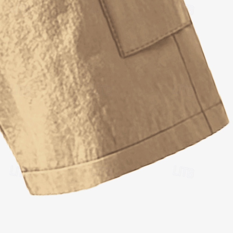 Herren Cargo-Hosen Hose Kordelzug Elastischer Bund Mehrere Taschen Einfach tragbar Outdoor Täglich Campen und Wandern Mode Klassisch Schwarz Weiß 2026 - $18.99 –P12