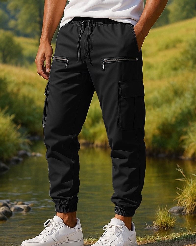 Miesten Reisitaskuhousut Vaellushousut Softshell-housut Ulko- Normaali Hengittävä Alaosat Tasku Joustava vyötärö Musta Armeijan vihreä Retkeily ja vaellus Juoksu S M L XL XXL 2025 - $32.99 –P8