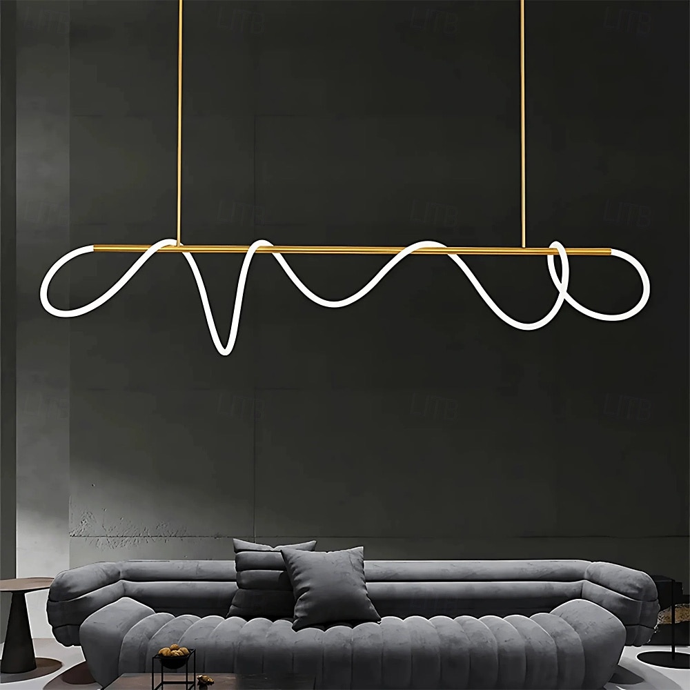 LED závěsné světlo, styl note, severský design, moderní, jednoduché, americké světlo, luxusní, barové osvětlení, kreativní, síťované, dlouhé, obývací pokoj, restaurace, lampy 2026 - $349.99 –P1