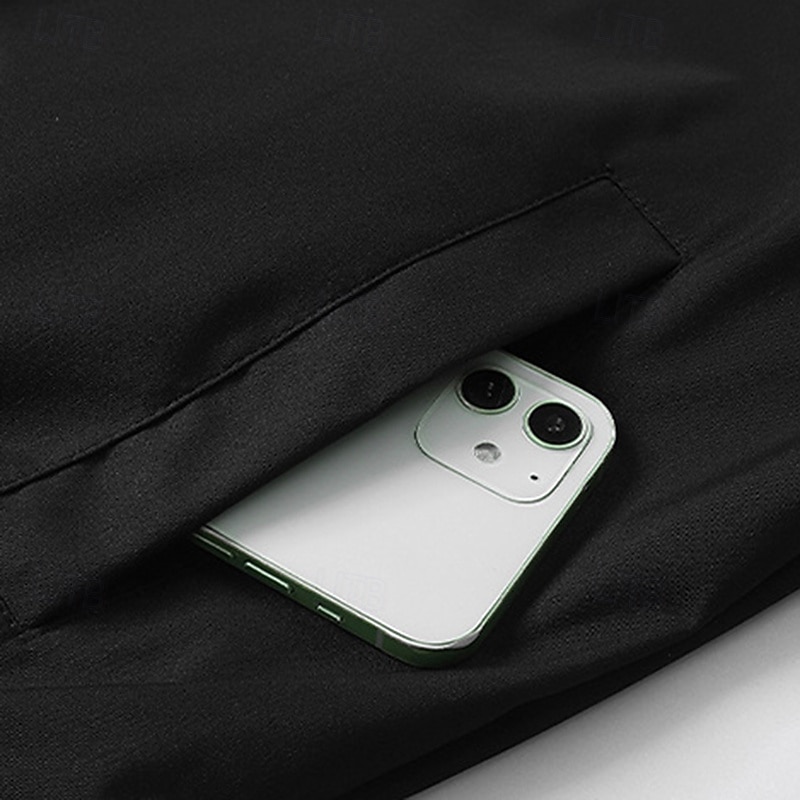 Муж. Спортивный костюм из двух частей Комплекты спортивных костюмов Спортивная одежда Застегнуться Светоотражающая лента Однотонный Наборы одежды Весна Черный Белый Тренажерный зал Разрабатывать Бег 2026 - $43.99 –P12