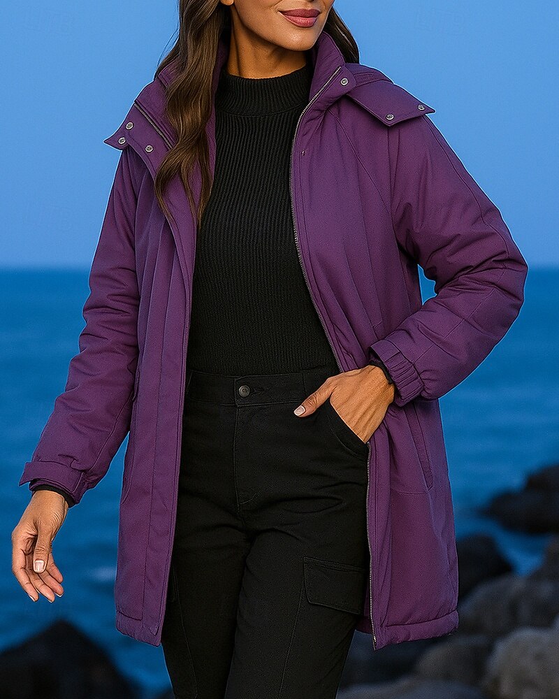 Schneeanzug Damen Einteiliger Jumpsuit Langer Skioverall Winter Warme Schnee Skifahren Sätze Outdoor Overall Mit Kapuze Reißverschluss Skianzüge Wasserdicht Schneeanzüge Ski-Overall