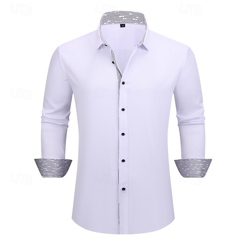 Per uomo Camicia Camicia Estiva Camicia casual Camicia da Spiaggia Camicia con Bottoni Nero Bianco Giallo Rosso Blu reale Manica Lunga Blocco di colori Bavero Vacanza Camicia hawaiana Splice del 2025 a $24.99 –P4