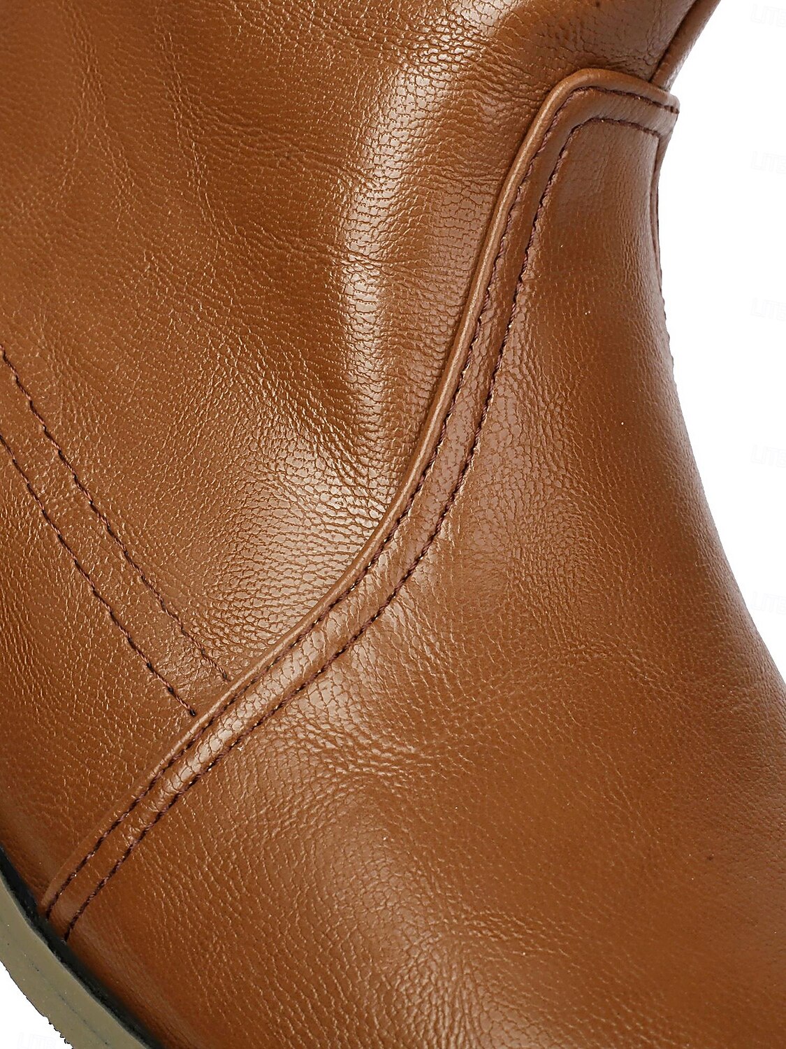Dámské hnědé kotníkové boty ve westernovém stylu z umělé kůže – klasické kovbojské boty na festivaly a venkovské outfity 2025 - $46.99 –P4