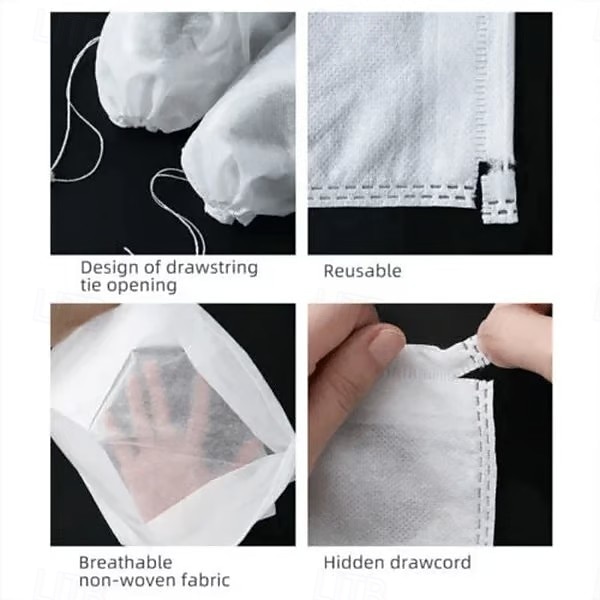 100 шт. многоразовых сумок для хранения обуви со шнурком, нетканый пылезащитный чехол, дорожный органайзер для обуви, антижелтящий, влагостойкий, моющийся чехол для обуви, многоцелевая сумка для хранения для дома и путешествий 2026 - $22.99 –P8