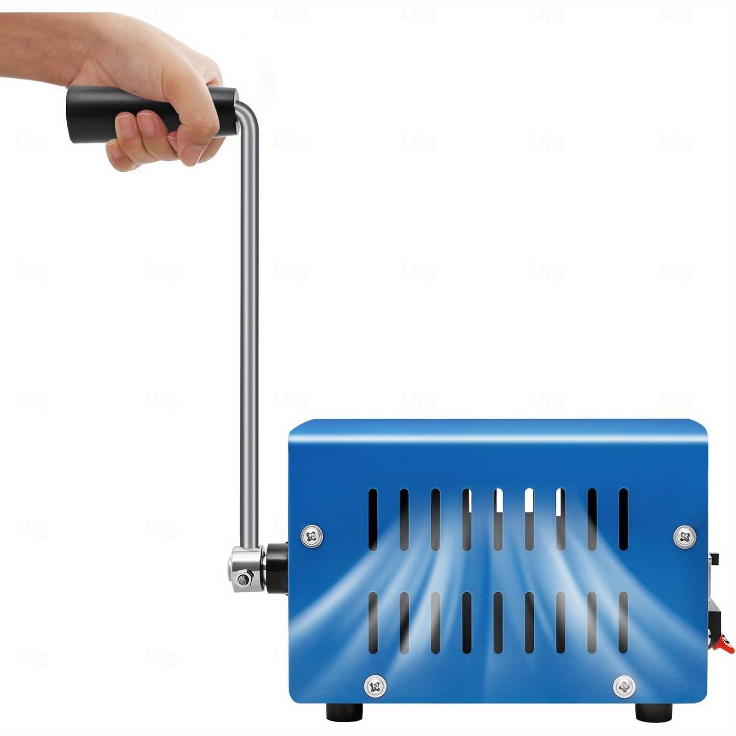 Thermall kézi hajtókaros generátor - nagy teherbírású hordozható külső akkumulátor USB töltővel, kézi hajtókarral, akkumulátor nélkül, kompakt &könnyű (0,5 kg alatt) kempingezéshez, vészhelyzetekhez, 2026 - $111.99 –P1