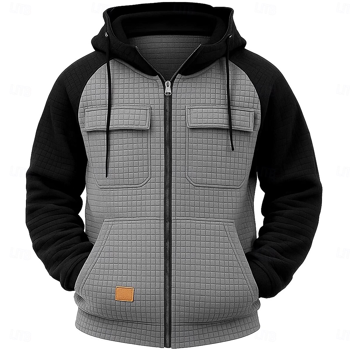 Per uomo Felpa con cappuccio Felpa con cappuccio a zip intera Felpa con cappuccio a nido d'ape Felpa con cappuccio tattica Verde militare Blu marino Cachi Grigio chiaro Con Cappuccio Semplice del 2025 a $32.99 –P2
