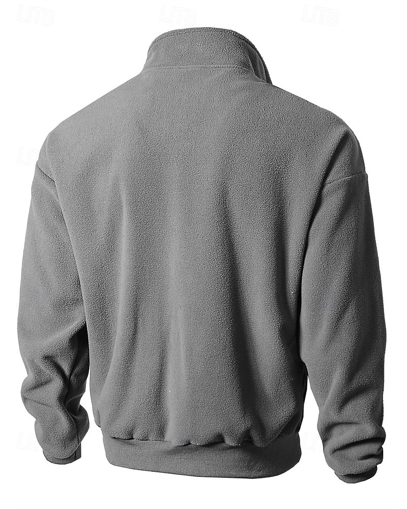 Per uomo Giacca Invernale Giacca in Pile Giacca Casual Vacanza Quotidiano Calore Termico Tasca Pile Autunno Inverno Semplice Moda Streetwear Collo alla coreana Regolare Nero Cachi Verde militare del 2025 a $27.99 –P14