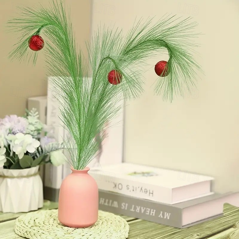 2025年 10/20個のクリスマス人工エルフ、人工グリーンリードと赤いボール付きフェスティバルギフトボックスセット、DIYクリスマスツリーの装飾に最適、独立したエルフの装飾、ホームデコレーション、クリスマスデコレーション  コレクション – $15.49 –P3