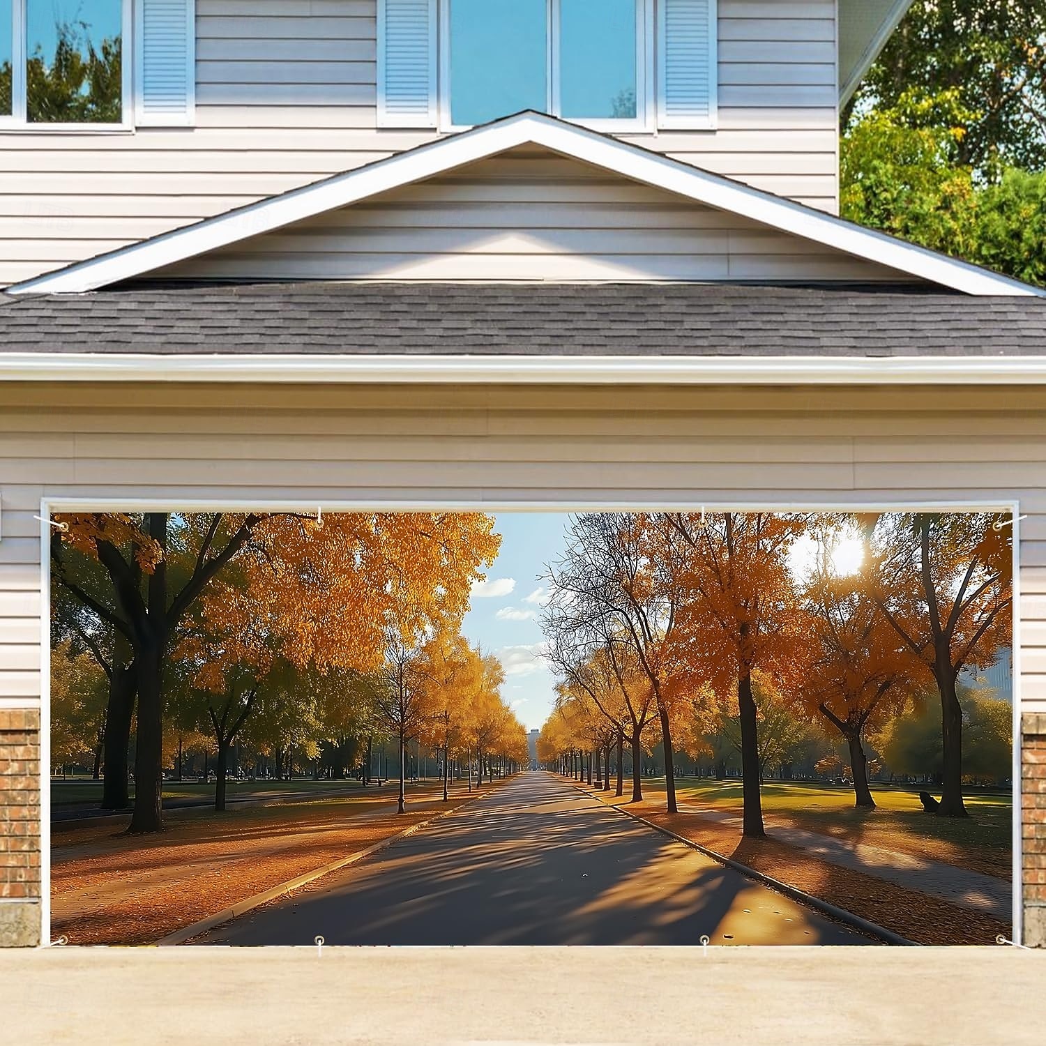 arazzo Copertura per porta del garage Grande appeso Foglia Vite Colorato Arte Da serata All'aperto Sfondi di ripresa Porta d'ingresso Decorazioni Parete Porta Sfondo del 2026 a $29.99 –P4