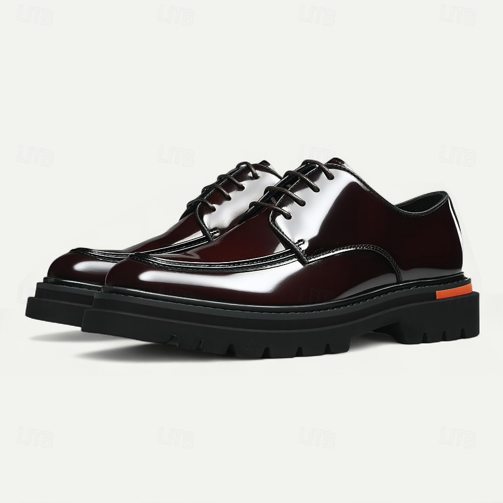 Men's Brown Genuine Leather Lace-Up Oxford Shoes – Classic Formal Dress Shoes for Business, Office and Evening Events 2026 - $119.99 –P3