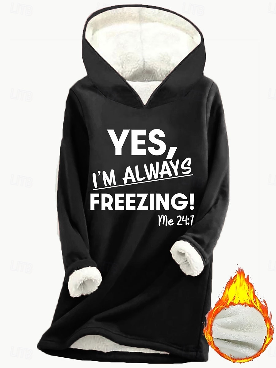 női pulóver pulóver polár levél utcai mindennapi ruha nyomtatás alkalmi kényelmes pulcsi hosszú ujjú mikroelasztikus ősz tél ősz &amp; téli kényelmes lélegző puha anyagból 2025 - $28.99 –P8