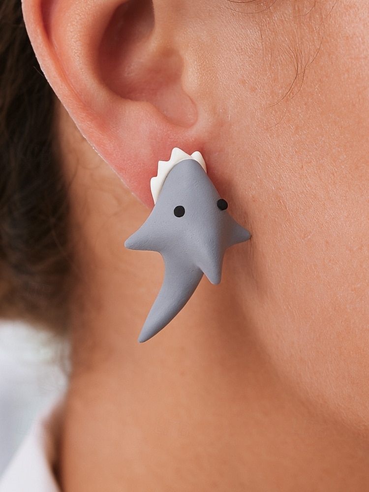 Pendientes de animales de Halloween para mujer: bonitos pendientes de aleación en 3D con dibujos de dinosaurios, cerdos e hipopótamos para fiestas, cosplay y regalos. 2026 - $5.99 –P8