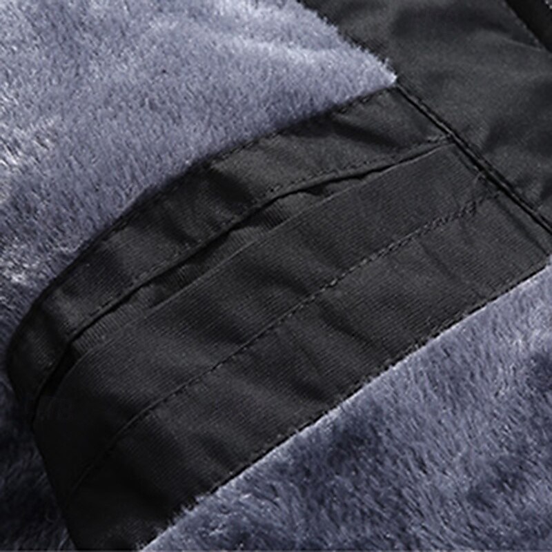 Per uomo Giacca softshell Giacca da escursionismo Giacca in Pile Giacca termica Inverno All'aperto Patchwork Calore Termico Top Nero Verde militare Rosso Blu del 2025 a $102.99 –P11