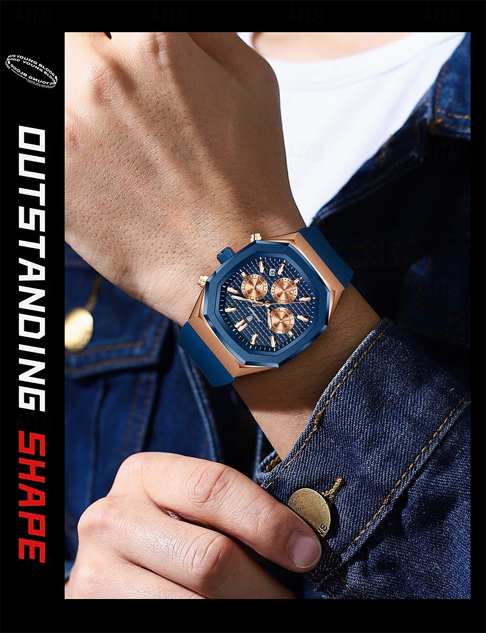Business Watch Gift for men Waterproof Luminous Chronograph Date Man Wristwatch Silicone Strap Quartz Men's Watches 893 2026 - $34.99 –P4