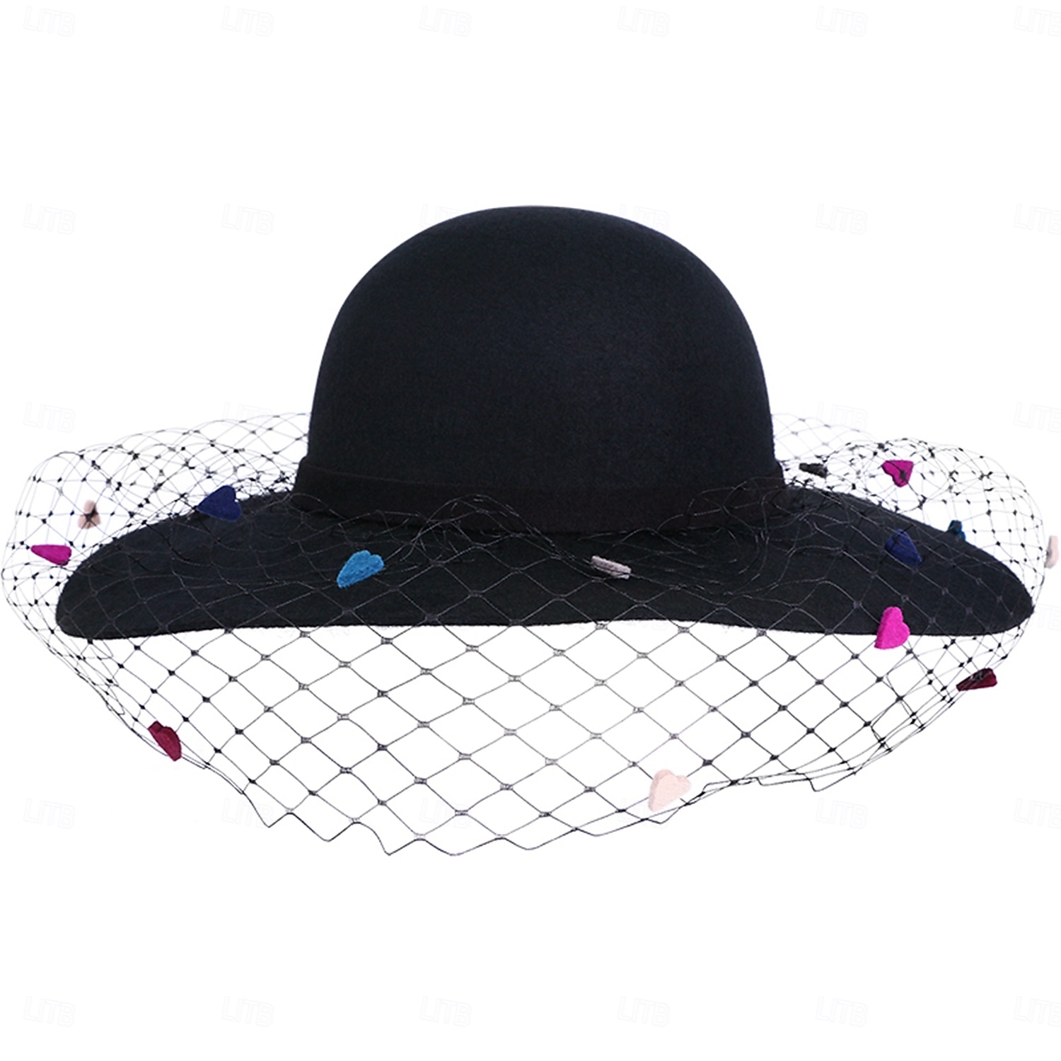 Hats 100% Wool Bowler / Cloche Hat Fedora Hat Wedding Ladies Day Elegant Wedding With Tulle Headpiece Headwear 2026 - $51.99 –P18