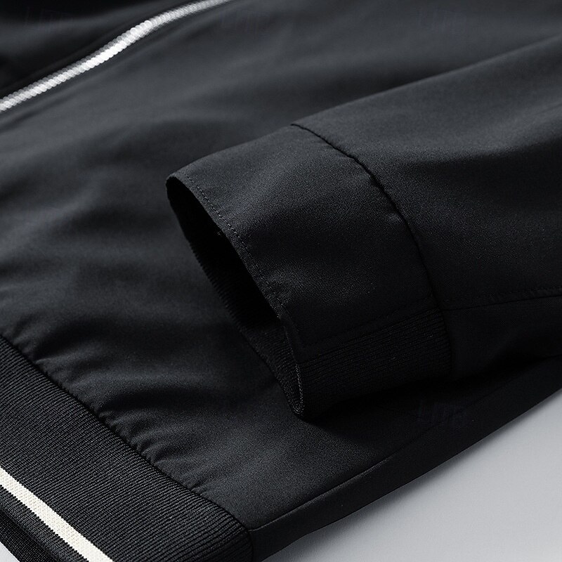 Homens jaqueta leve Jaqueta casual Férias Diário Bolsos Outono Inverno Tecido Moda Clássico Colarinho Chinês Padrão Preto cáqui Cinzento Casaco de 2025 por $29.99 –P12