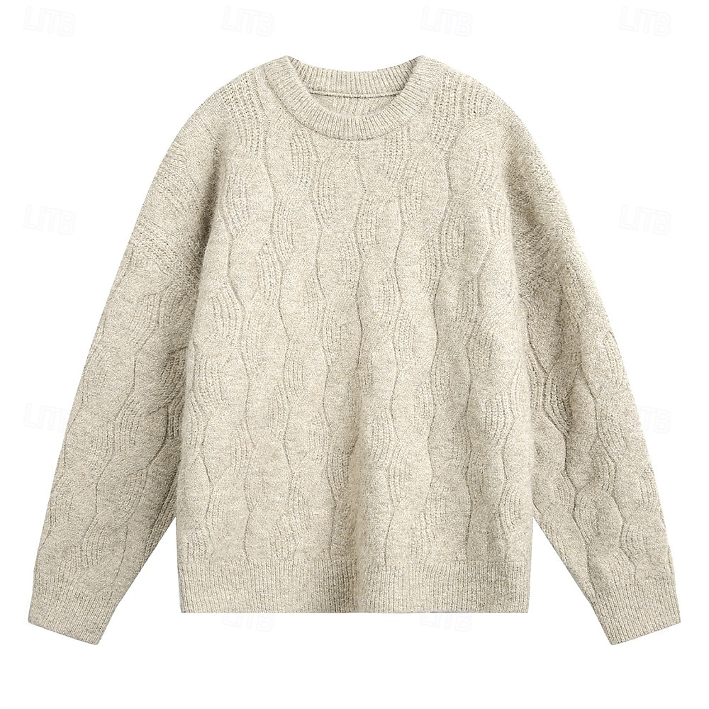 Herren Pullover Strickpullover Gerippt Stricken Normale Oberteile Gestrickt Einfach Rundhalsausschnitt Mode Basic Urlaub Alltagskleidung Bekleidung Herbst Winter Rote Grün M L XL 2026 - $53.99 –P8