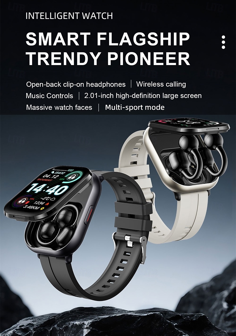 TWSD12 Smart Watch 2.01 inch Smartwatch Fitness Running Watch Bluetooth Temperature Monitoring Activity Tracker Sedentary Reminder Compatible with Android iOS Women Men Long Standby Hands-Free Calls 2025 - $55.99 –P1