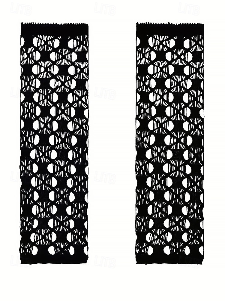 2026年 レディースハロウィンゴシックレースグローブ - パーティー、コスプレ、コスチューム衣装に最適なブラックフィッシュネットフィンガーレスアームウォーマー  コレクション – $9.99 –P8