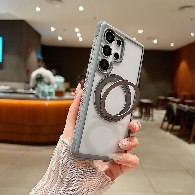 puhelin Etui Käyttötarkoitus Samsung Galaxy S25 Ultra Plus S25-reuna S24 Plus Takakuori Tukee langatonta latausta Tukijalka Iskunkestävä Retro TPU 2025 - $20.99 –P16