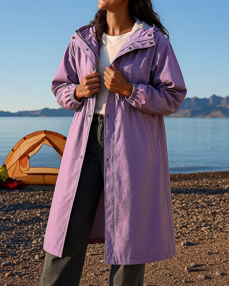 Mulheres Capa de Chuva Ao ar livre Prova-de-Água A Prova de Vento Roupas de caminhada Roupas de caminhada Inverno Outono Blusas Campismo / Escursão / Espeleologismo Corrida Côr Sólida Rosa claro Azul de 2026 por $34.99 –P1