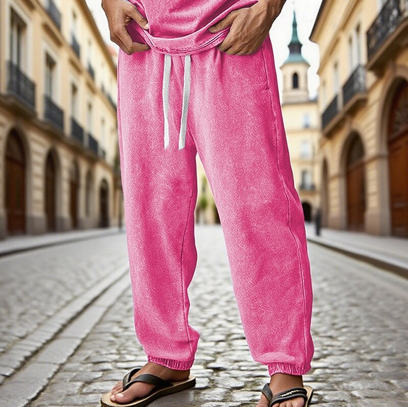 Męskie Spodnie dresowe Uprawiający jogging Spodnie Ściągana na sznurek Kieszeń Elastyczny pas Równina Komfort Sporty na świeżym powietrzu Codzienny Moda Codzienny Czarny Fioletowy Średnio elastyczny 2026 - $27.99 –P11