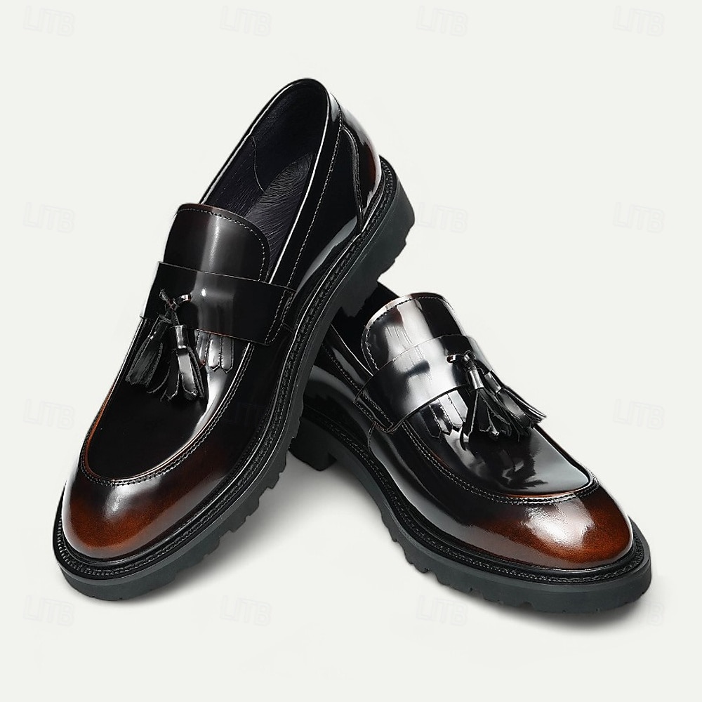 נעלי לוקס שחורות לגברים עם ציציות, נעלי עסקים קלאסיות, ללבישה במשרד, מסיבות ואירועים חצי רשמיים 2026 - €108.99 –P15