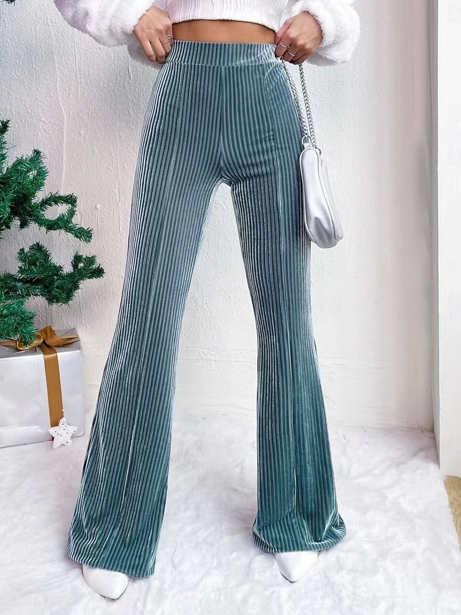 Mulheres Calça larga chinês Férias Moda Roupa de rua Comprimento total Cintura Alta Tecido Cintura elástica Confortável Macio Micro-Elástica Ao ar livre Rua Azul Verão Primavera Inverno Normal de 2025 por $24.99 –P1