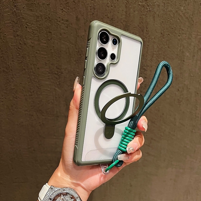 teléfono Funda Para Samsung galaxia S25 Ultra Plus S25 Edge S24 Plus Funda Trasera con Soporte con cordón Antigolpes Retro TPU Acrílico 2025 - $16.99 –P15