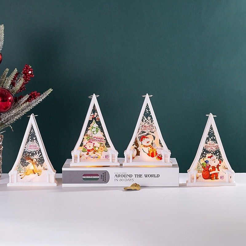 1 pièce 15,5 * 10,8 cm Noël LED électronique bougie lumière rétro vent lumière intérieure et extérieure fête bureau ornement lumière lanterne suspendue décoration de Noël accessoire ag10 * 3 piles de 2025 ? $4.49 –P1
