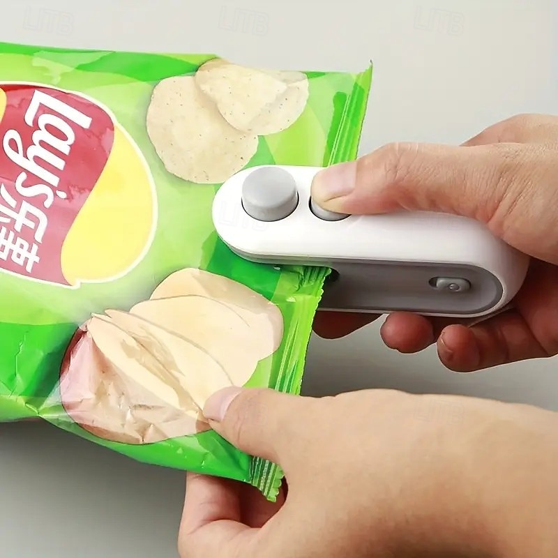 Machine à sceller les sacs avec batterie au lithium intégrée, machine à sceller les sacs portable rechargeable par USB pour snacks, chips, biscuits &Sacs en plastique – scelleuse portative avec de 2025 ? $10.99 –P9