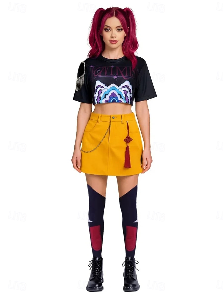 Lovci démonů z K-Popu Mira Romantika Saja Boys Cosplay kostým Halloween skupinové kostýmy pro páry Krásné šaty Huntrix Filmové kostýmy for Pro páry Pánské Dámské Dospělé předvečer Všech svatých 2025 - $67.99 –P9